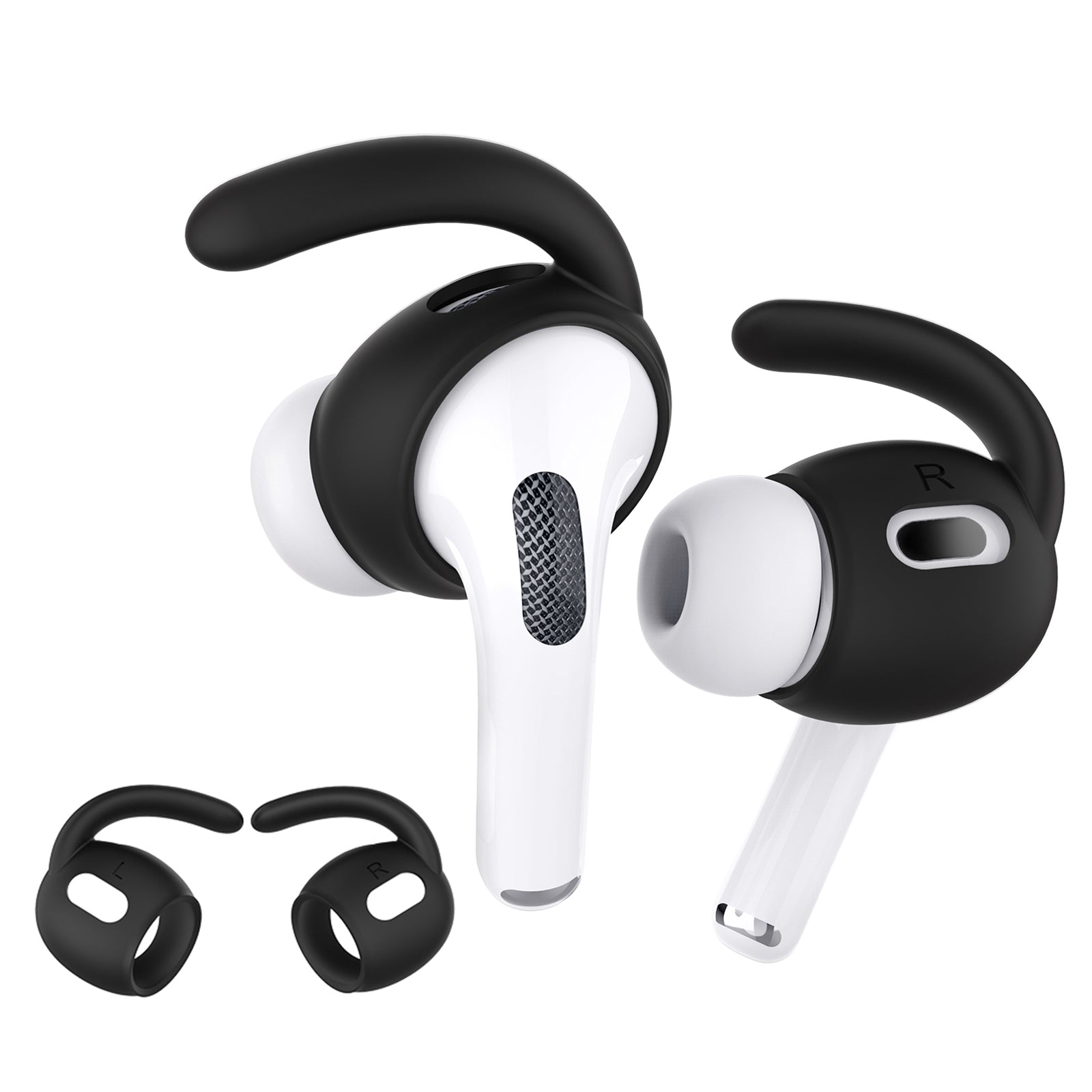 AHASTYLE PT189 Anti-Skid Ear Hooks for AirPods Pro 2 Silicone Earhook 1 Pairs Anti-Lost Ear Tips (Size: L) AHASTYLE PT189 Anti-Skid Ear Hooks for AirPods Pro 2 Silicone Earhook 1 Pairs Anti-Lost Ear Tips (Size: L)